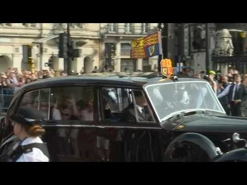 King Charles III arrives at UK parliament to hear lawmakers' condolences