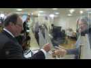 Former French President Francois Hollande votes in French presidential election