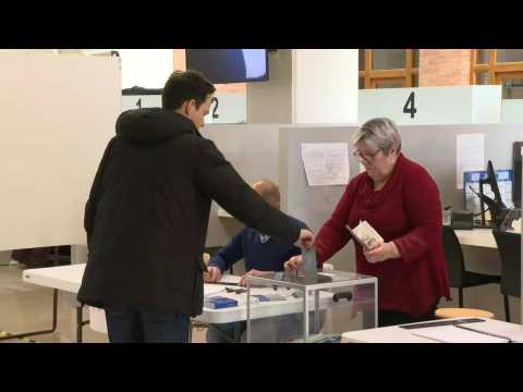 Voters in Lille during the first round of French presidential election