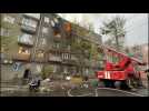 Kharkiv residential building in flames following strikes