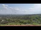 Smoke billows in the Ukrainian city of Rubizhne where fighting continues
