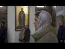 Faithful celebrate Orthodox Easter at the Holy Protection Cathedral in Zaporizhzhia