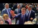 French election: President Emmanuel Macron on a walkabout in Le Touquet prior to vote