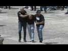 Israeli security forces carry out arrests outside Jaffa gate in Jerusalem's old city