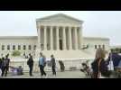 People gather outside US Supreme Court after abortion draft ruling leaks