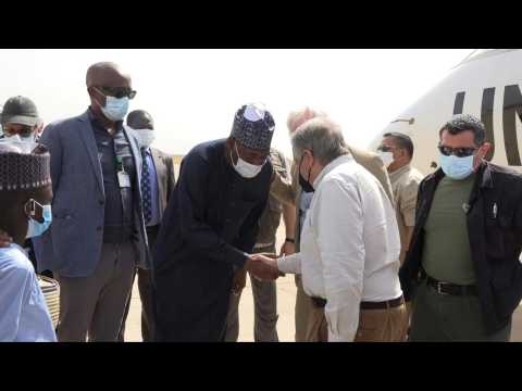 UN Secretary-General Antonio Guterres arrives in Nigeria