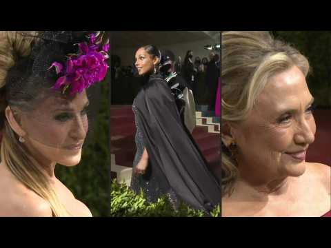 Sarah Jessica Parker, Alicia Keys and Hillary Clinton arrive at Met Gala