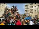 Syrians celebrate Eid al-Fitr at a makeshift amusement park
