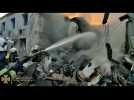 Aftermath of Russian strike that killed teenage boy in Odessa