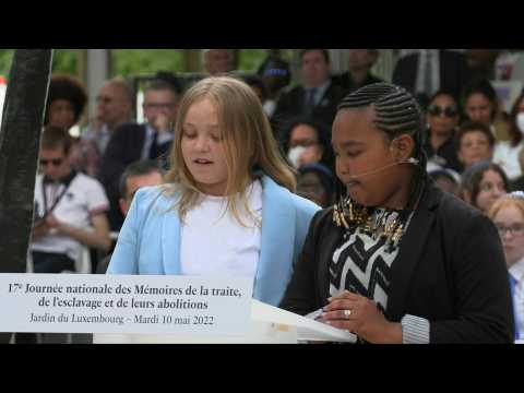 Macron attends ceremony to mark national day of the abolition of slavery