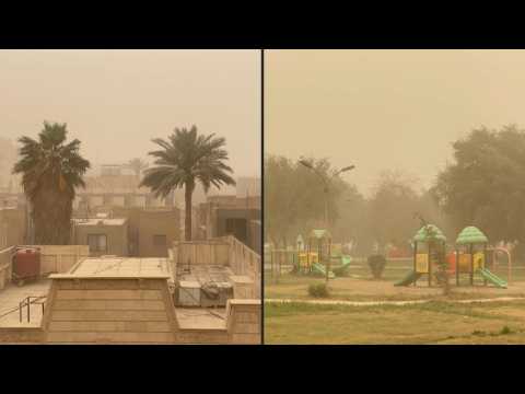 Dust storm hits the Iraqi capital of Baghdad