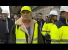 French elections: Marine Le Pen visits a concrete plant near Paris