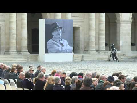 Guests arrive for national tribute to late French actor Michel Bouquet