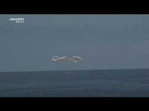 Crew of first private flight to ISS splash down off Florida