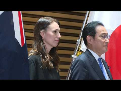 Japan holds honour guard ceremony for visiting New Zealand PM Jacinda Ardern