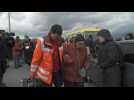 Mariupol evacuees arrive by bus in south-eastern Ukraine