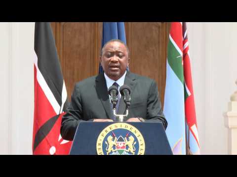 Uhuru Kenyatta announces the death of former Kenyan president Kibaki