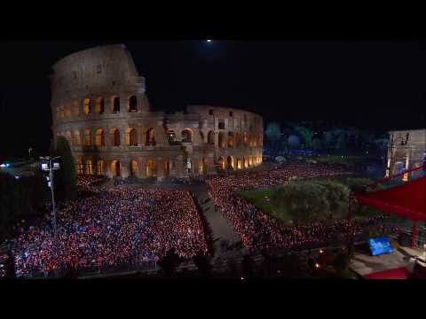 Pope Francis presides over the way of the Cross at Colosseum after two year haitus