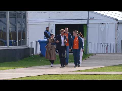 Meghan and Prince Harry arrive at the reception of the Invictus Games in The Hague