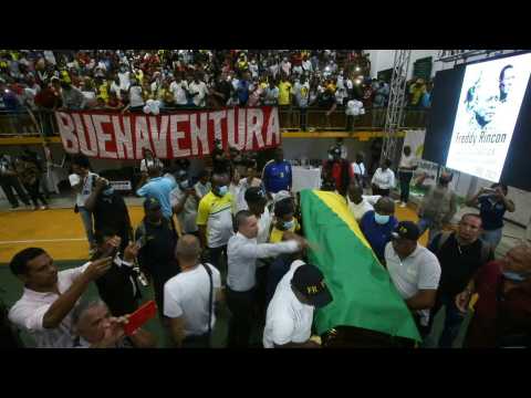 Colombians pay tribute to late football star Freddy Rincon
