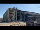 Images of destroyed military plant in outskirts of Kyiv following Russian strike