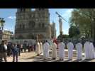 Three years after blaze, worshippers congregate outside Paris's Notre-Dame