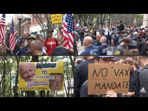 'Welcome to mandate America': Workers protest vaccine requirements in New York