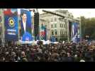 Tens of thousands rally for Georgia ruling party ahead of elections