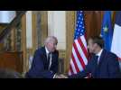 US President Joe Biden meets France's Emmanuel Macron in Italy