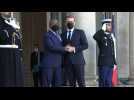 French President Macron hosts Gabonese counterpart at Elysee palace