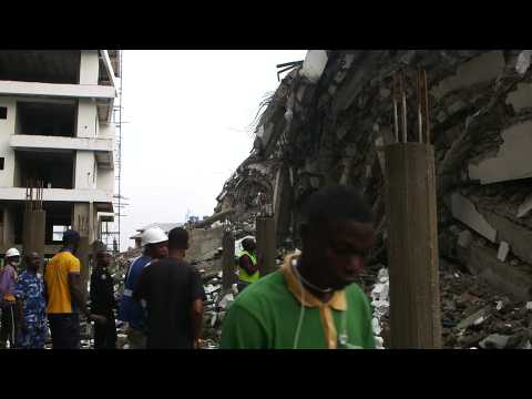 Rescue efforts continue a day after Nigeria high-rise collapse
