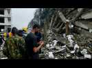 Rescue workers on scene of deadly Nigeria high-rise collapse