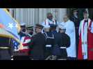 Powell memorial service: Arrival of casket and wife Alma at Washington Cathedral