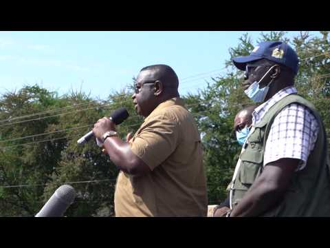 Sierra Leone's president Julius Maada Bio visits Freetown explosion site