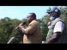 Sierra Leone's president Julius Maada Bio visits Freetown explosion site