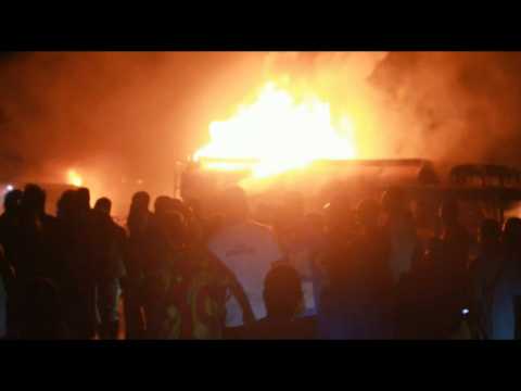 Fire at Sierra Leone petrol station after deadly fuel tanker explosion