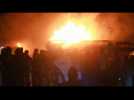 Fire at Sierra Leone petrol station after deadly fuel tanker explosion