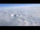 Images allegedly showing Russian long-range bombers flying over Belarus