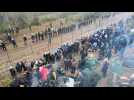 Belarus releases drone footage of migrants camp at Polish border