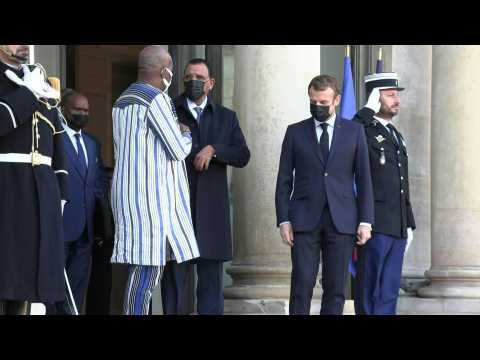 Burkina Faso, Niger, Chad leaders leave Elysee after talks on the Sahel