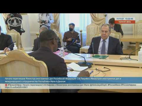 Russia's Foreign Minister Sergei Lavrov holds talks with Malian counterpart Abdoulaye Diop