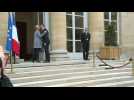 Olivier Dussopt arrives at the Ministry of Labour for handover with Elisabeth Borne