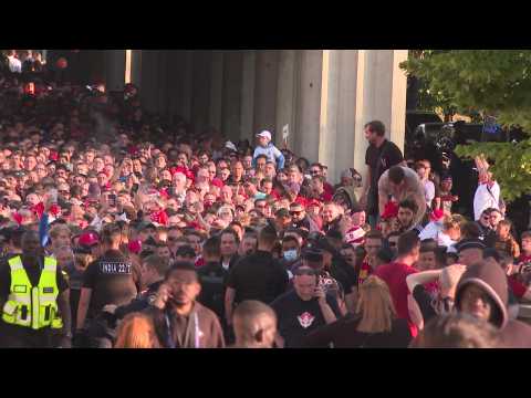 Liverpool fans descend upon stadium for Champions League final