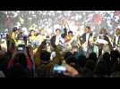 Colombia's leftist Petro celebrates win in first round of presidential vote