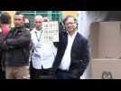 Colombia leftist candidate Gustavo Petro votes in presidential election