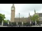 Scene outside UK Parliament ahead of confidence vote on PM