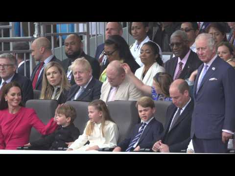 Royals attend Queen Elizabeth II's jubilee pageant at Buckingham Palace