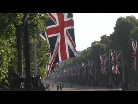 Scene along the Mall in London ahead of Platinum Jubilee celebrations