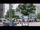 Images of scene where car ploughed into crowd in Berlin, killing at least one and injuring eight