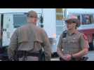 Scene at Texas school day after gunman killed 19 children, two teachers